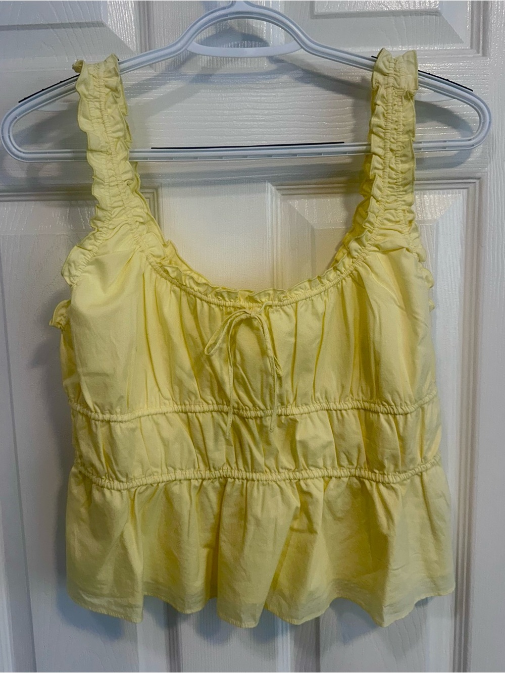 Aritzia Sunday Best Yellow Ruffled Tank Top - Women